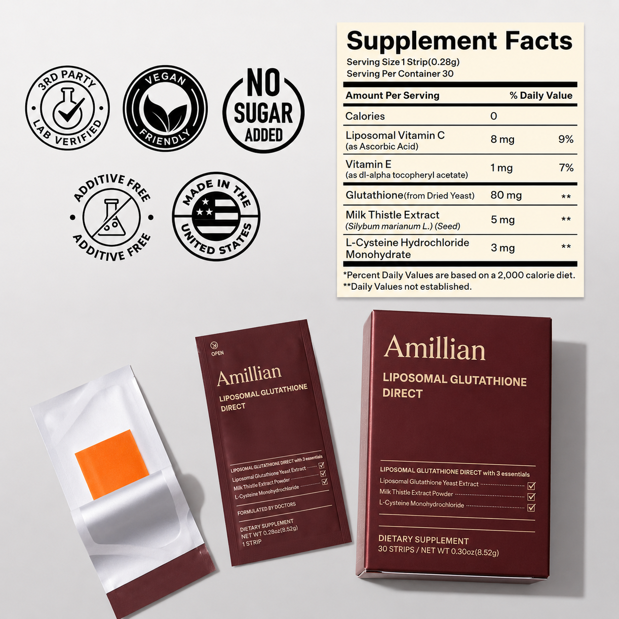 Liposomal Glutathione Glow Strips