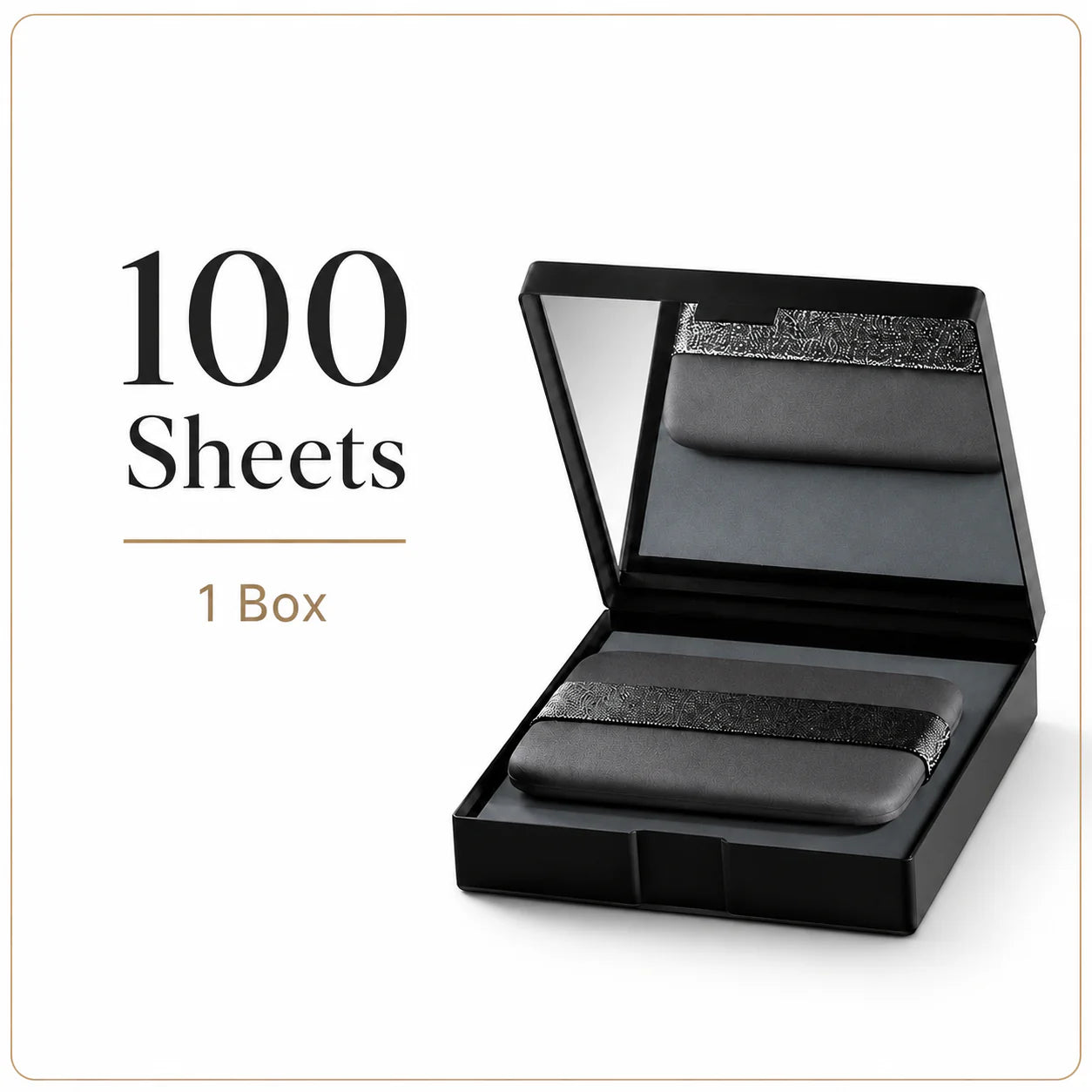 2 IN 1 Blotting Setting Sheet with Mirror Puff & Case