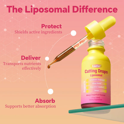 Cutting Drops – Lymphatic-Focused Debloat Formula with Dandelion, Cleavers, Burdock & Elderberry for Lymphatic Drainage, Bloat Relief, Digestive Comfort and Detox