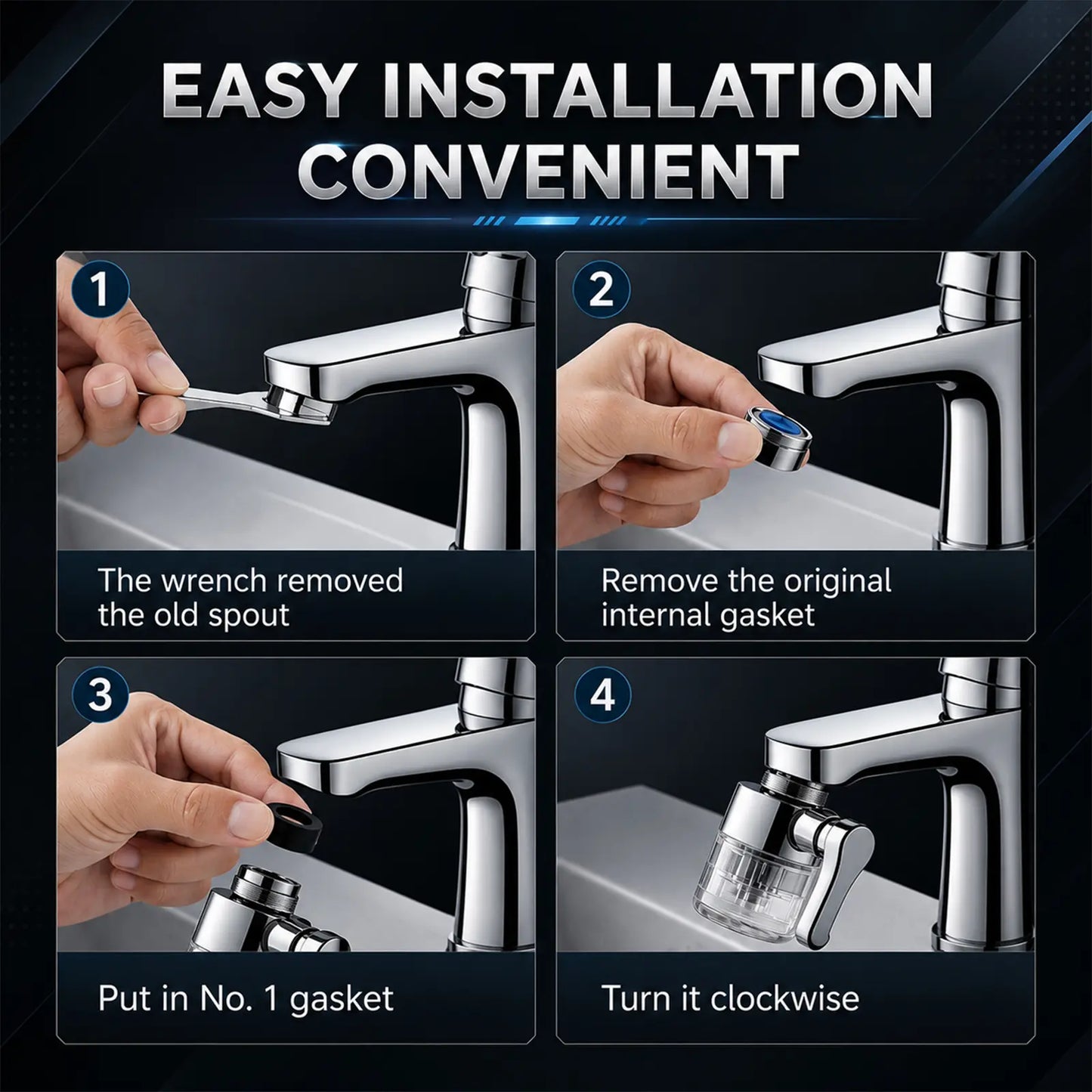 Swivel Faucet Aerator Filter Set