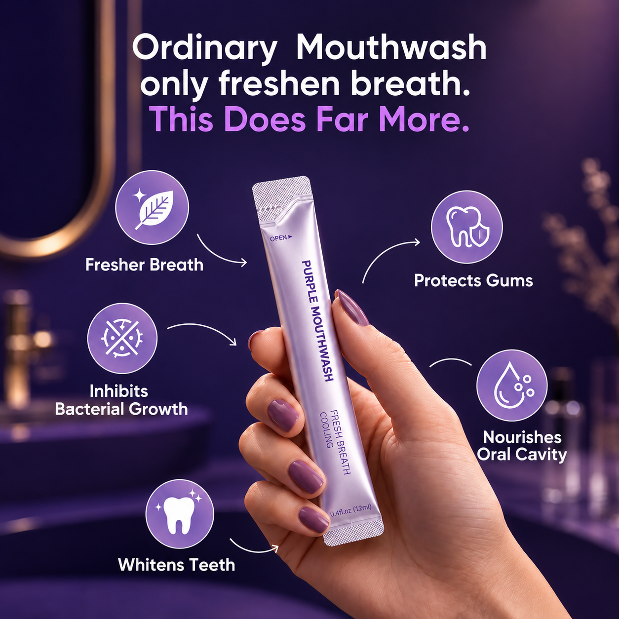 Purple Mouthwash For Teeth Whitening