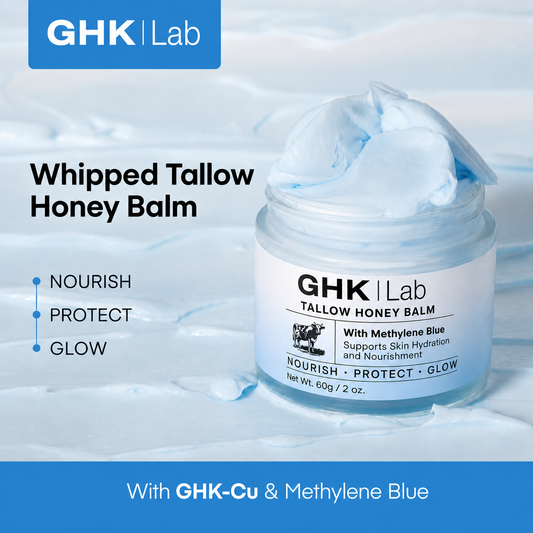 GHK-Cu Whipped Tallow Honey Balm with Methylene Blue