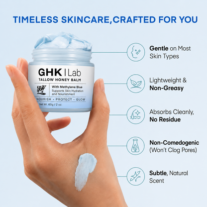 GHK-Cu Whipped Tallow Honey Balm with Methylene Blue