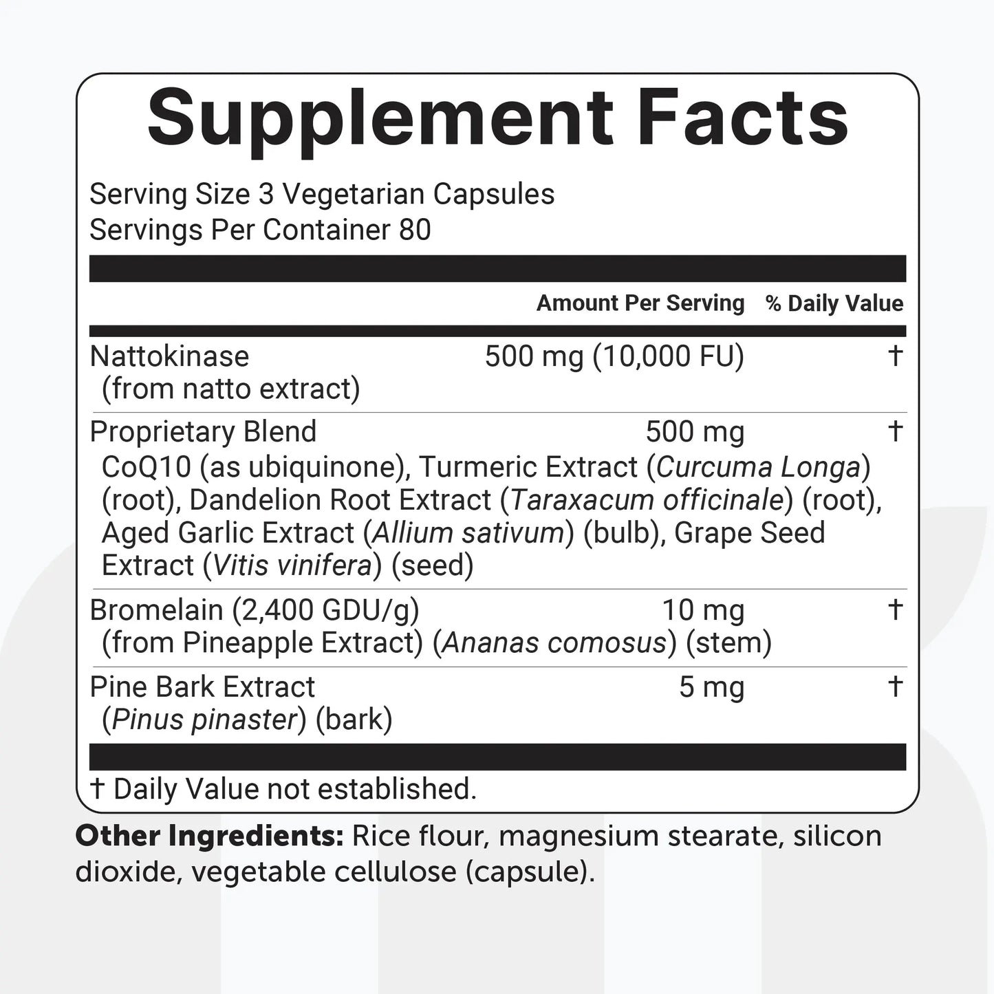 Nattokinase 10,000FU Complex, 240 Vegetarian Capsules