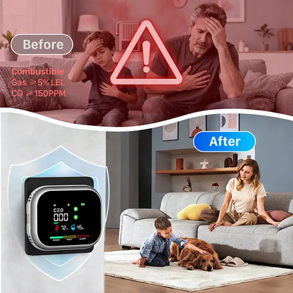 6 in 1 Carbon Monoxide & Gas Detector