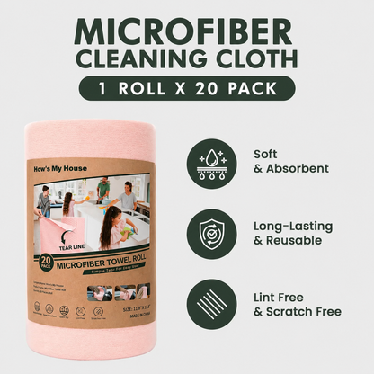 Microfiber Cleaning Cloth Roll