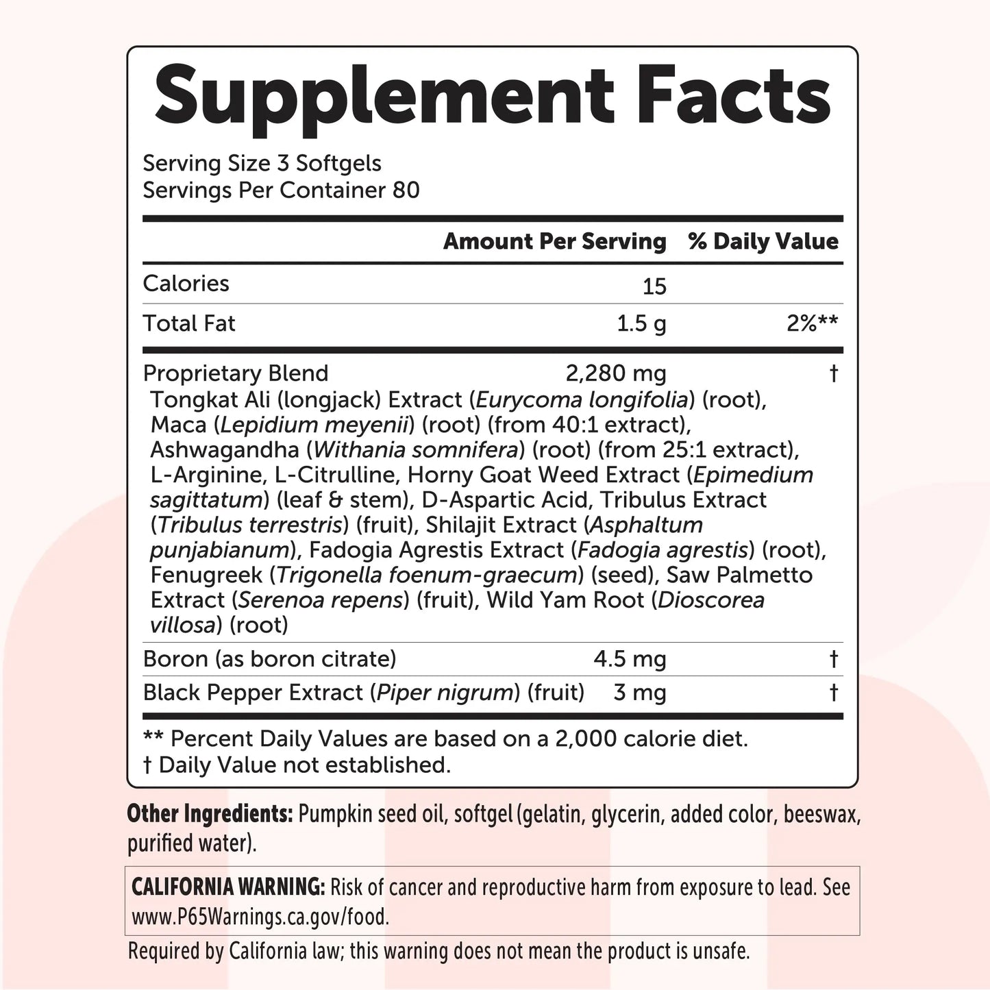 Testosterone+ Advanced 15-in-1 softgels