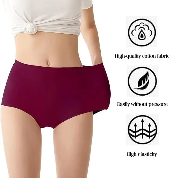 High Waist Seamless Briefs Panties